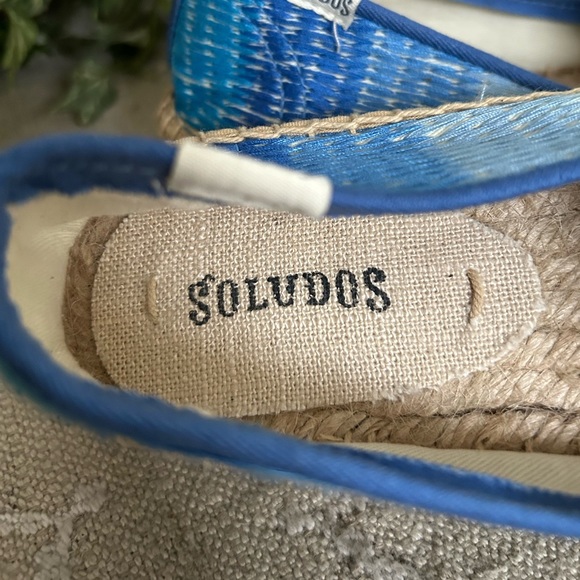 Soludos Ombré Blue Slip On Espadrille Loafer Shoes. Size 5.5 - Picture 9 of 11